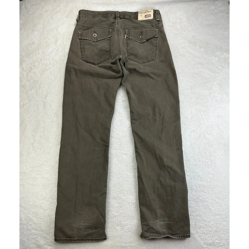 Levi's Tab Twills Straight Leg Jeans Mens 36x34 Brown Cotton Distressed 